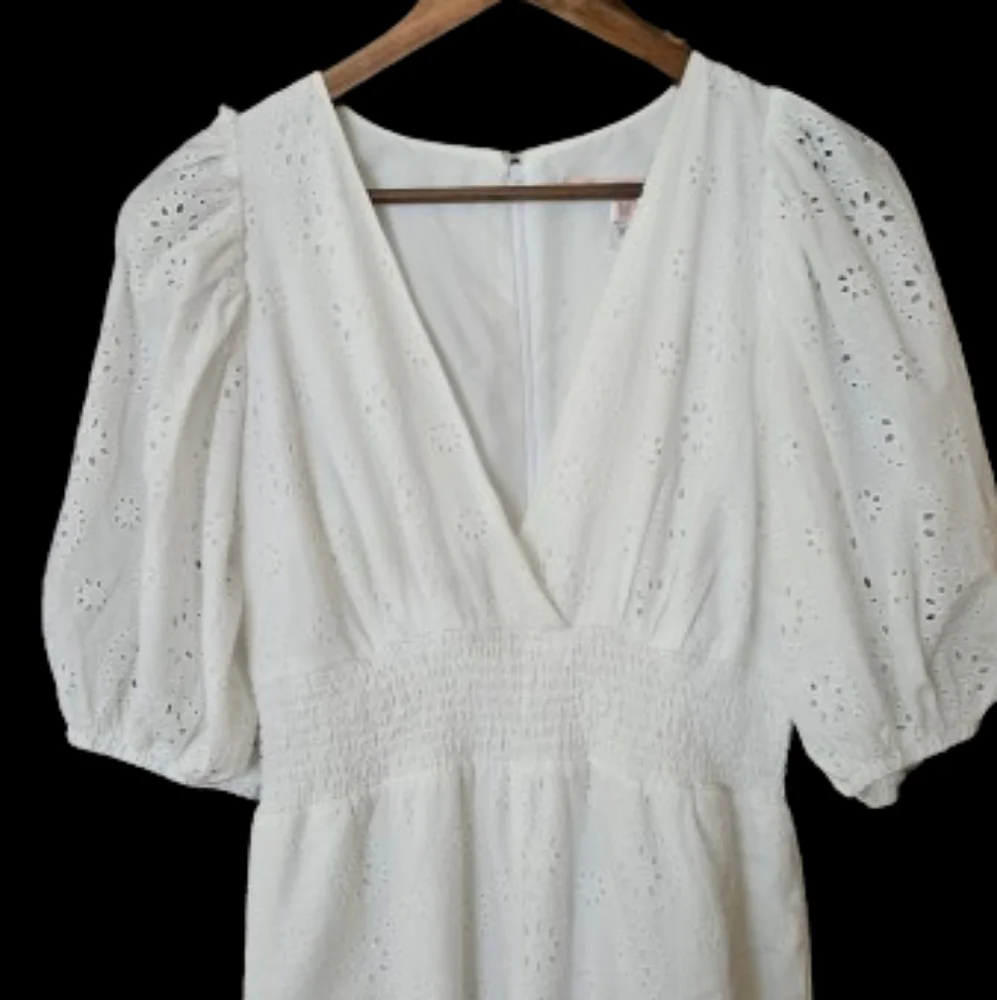 NWT Anthropologie Hutch Smocked-Waist Eyelet Jumpsuit - Picture 7 of 8